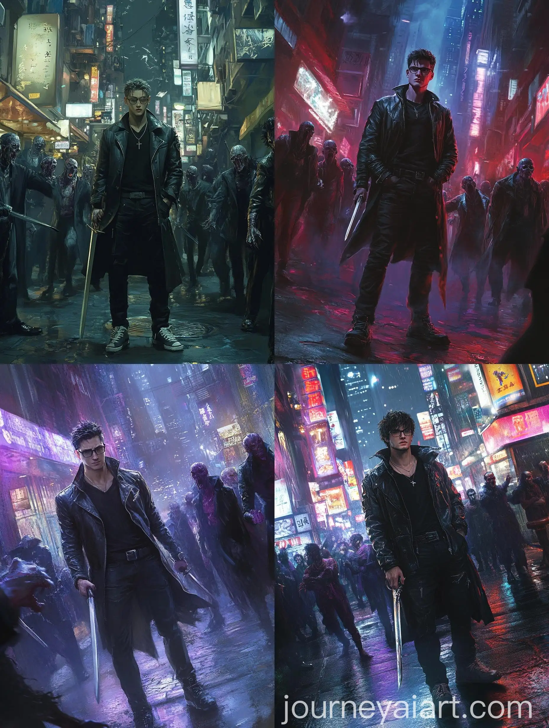 Cyberpunk-Fantasy-Detective-Book-Cover-25YearOld-Male-Witch-Confronts-Vampires-in-Night-City