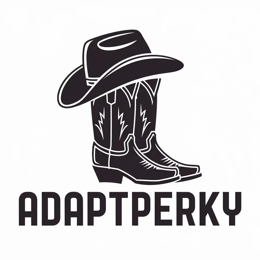 LOGO Design for Adaptperky West Cowboy Theme with Moderate Style and Clear Background