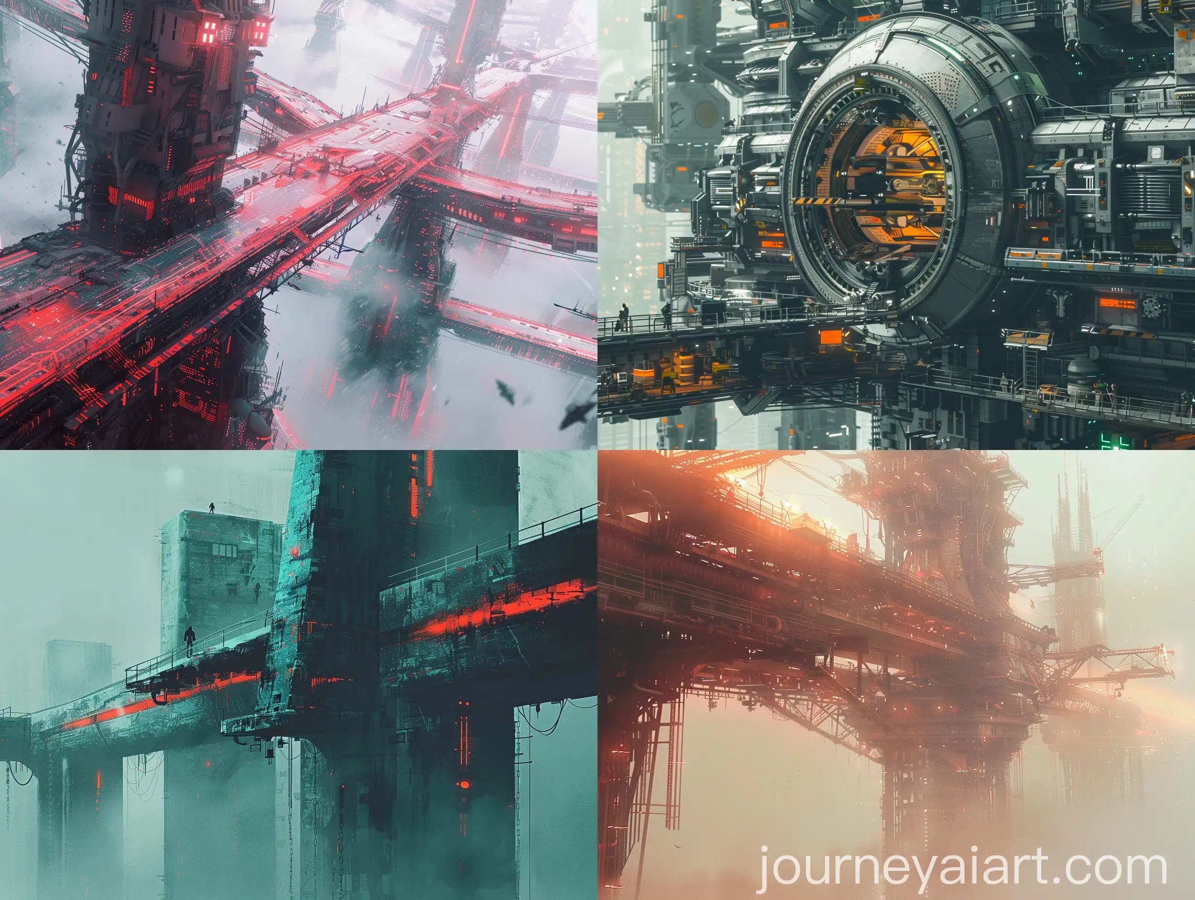 Futuristic-Mega-Structure-Concept-Art-Peaceful-Daytime-Dystopian-Scene