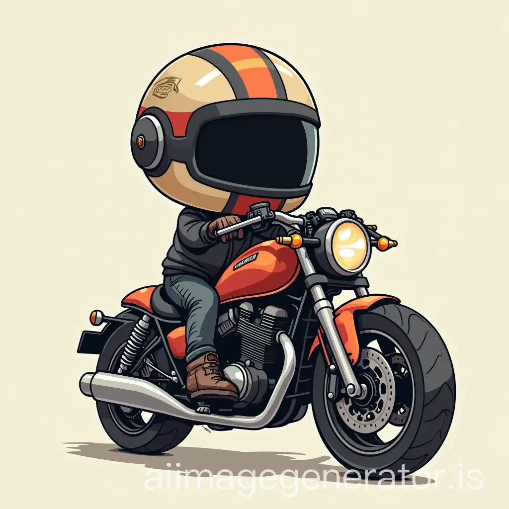 Chibi motorcycle without rider