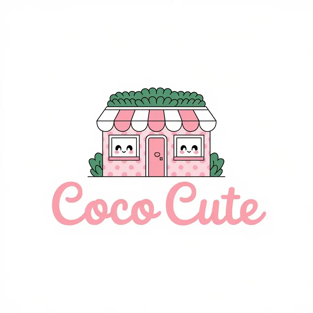 a vector logo design,with the text "Coco Cute", main symbol:Cute nail salon,Moderate,clear background