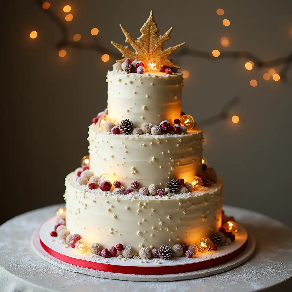 Christmas 3 tier cake