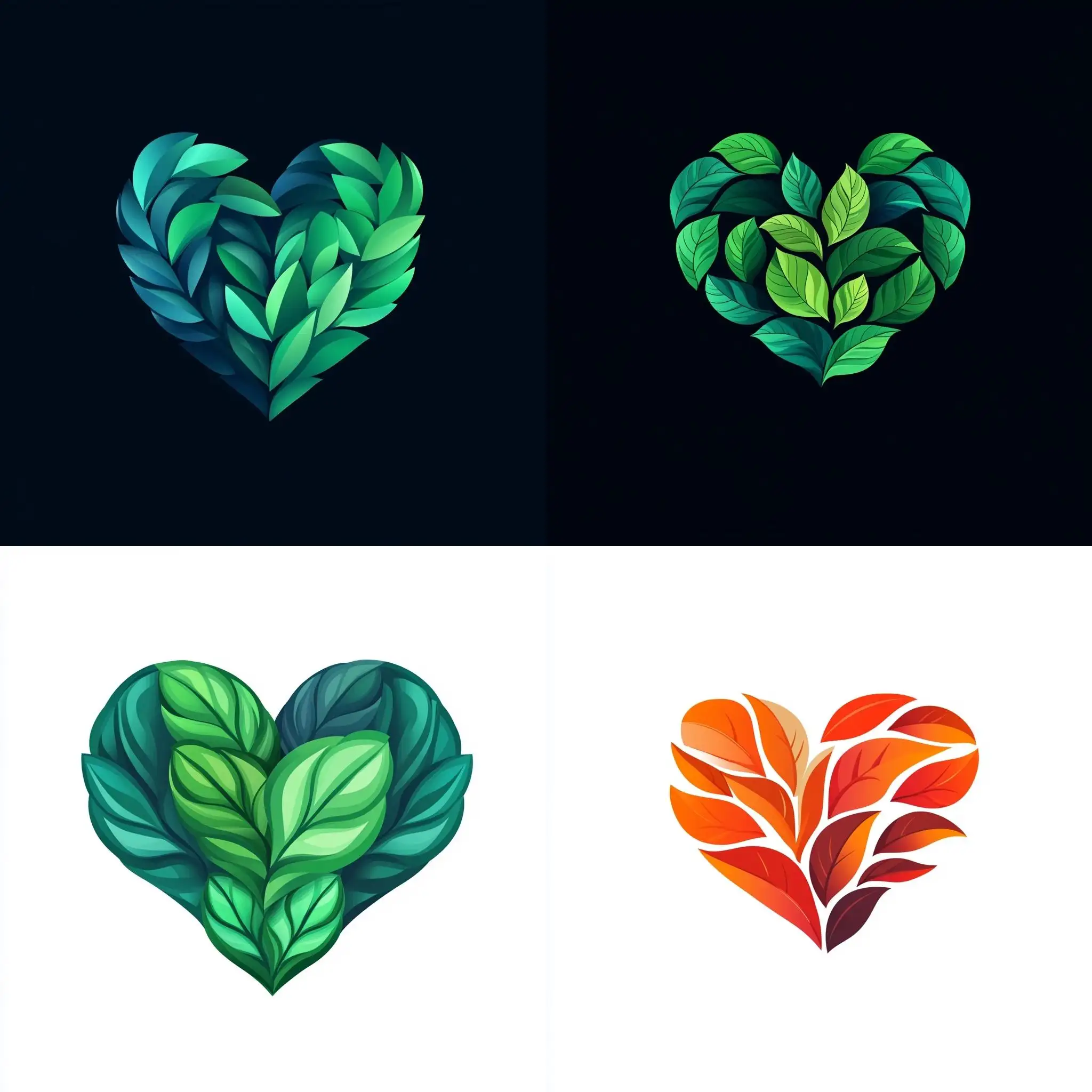 Heartshaped-Leaves-Dating-Logo-Design