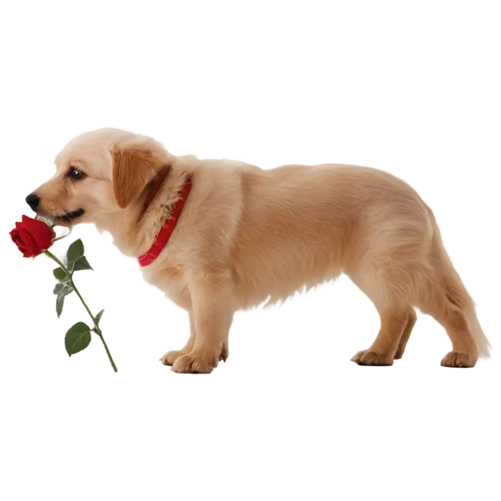 Dog-with-Rose-PNG-Image-HighQuality-Transparent-Background-for-Various-Uses