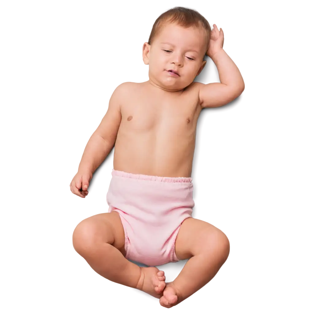 Newborn-Baby-Girl-Lying-on-Her-Back-HighQuality-PNG-Image-for-Versatile-Uses