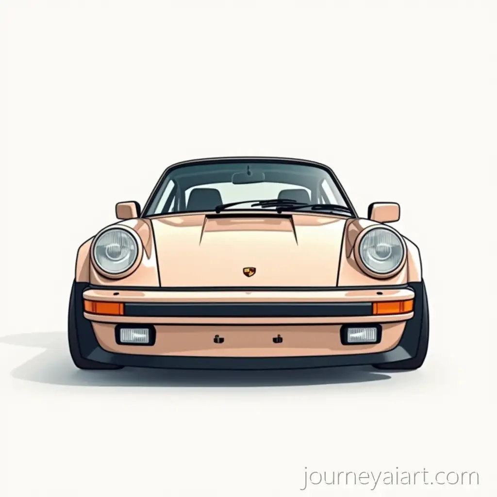 Minimalistic-Outline-of-a-Porsche-930-Turbo-in-Thin-Lines