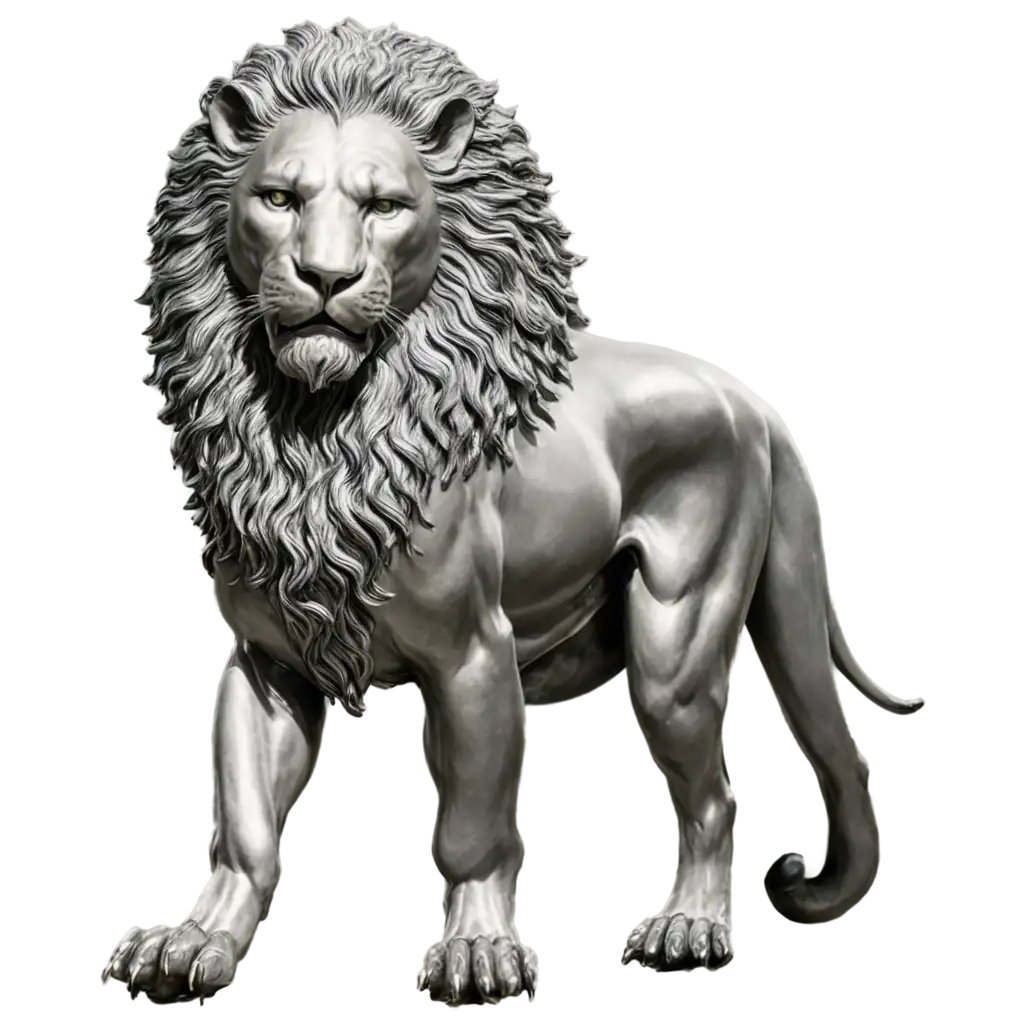 Silver-Glowing-Nemean-Lion-Full-Body-PNG-in-Dan-Hillier-Style-HighQuality-Artwork-for-Diverse-Uses