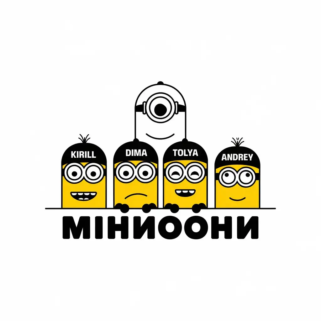 LOGO-Design-For-Minions-Vector-Design-with-Kirill-Dima-Tolya-and-Andrey-Caps