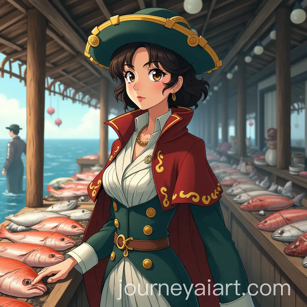 Sophia-Loren-Lookalike-in-Musketeer-Outfit-at-Fish-Market