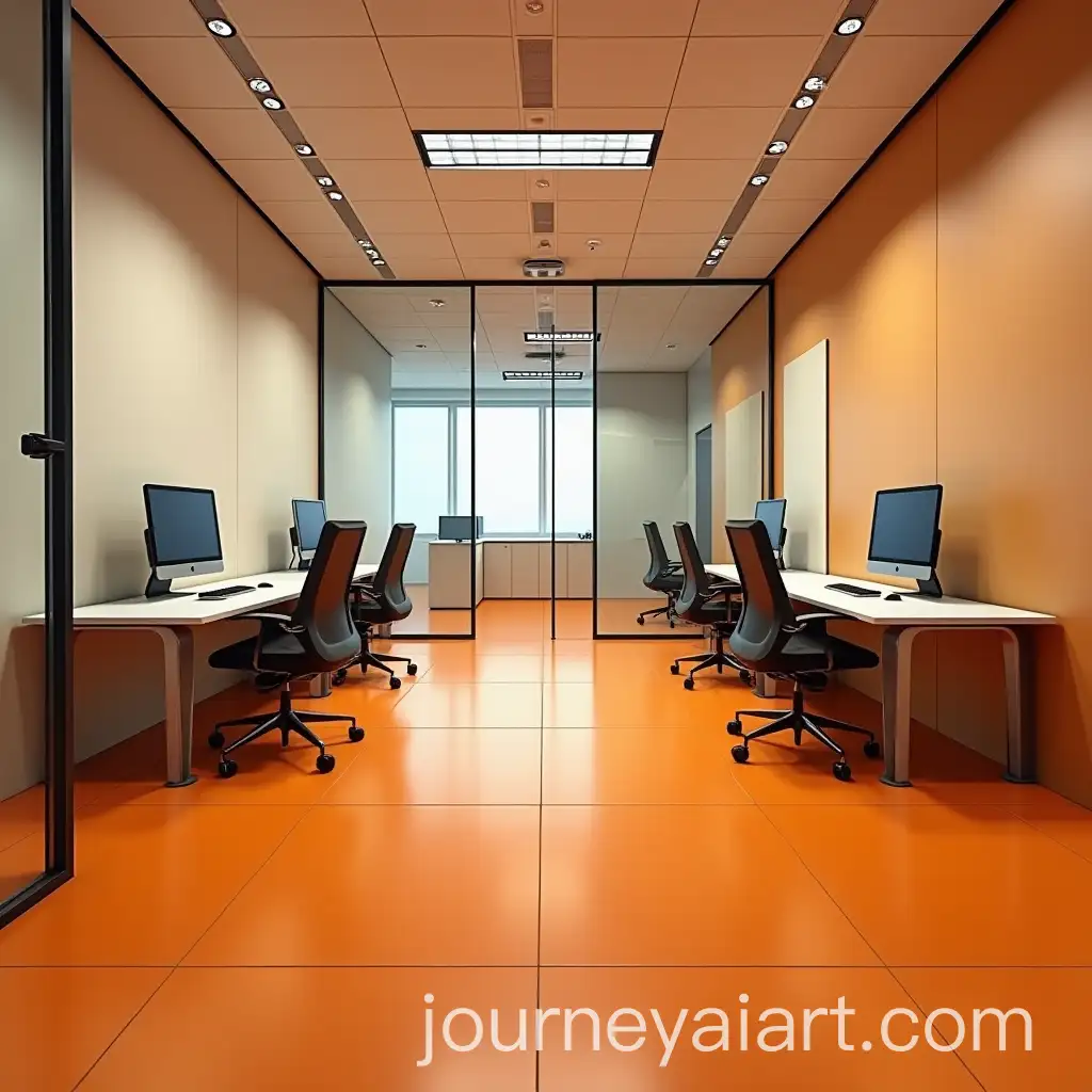 Modern-Office-with-Glass-Wall-and-Workstations