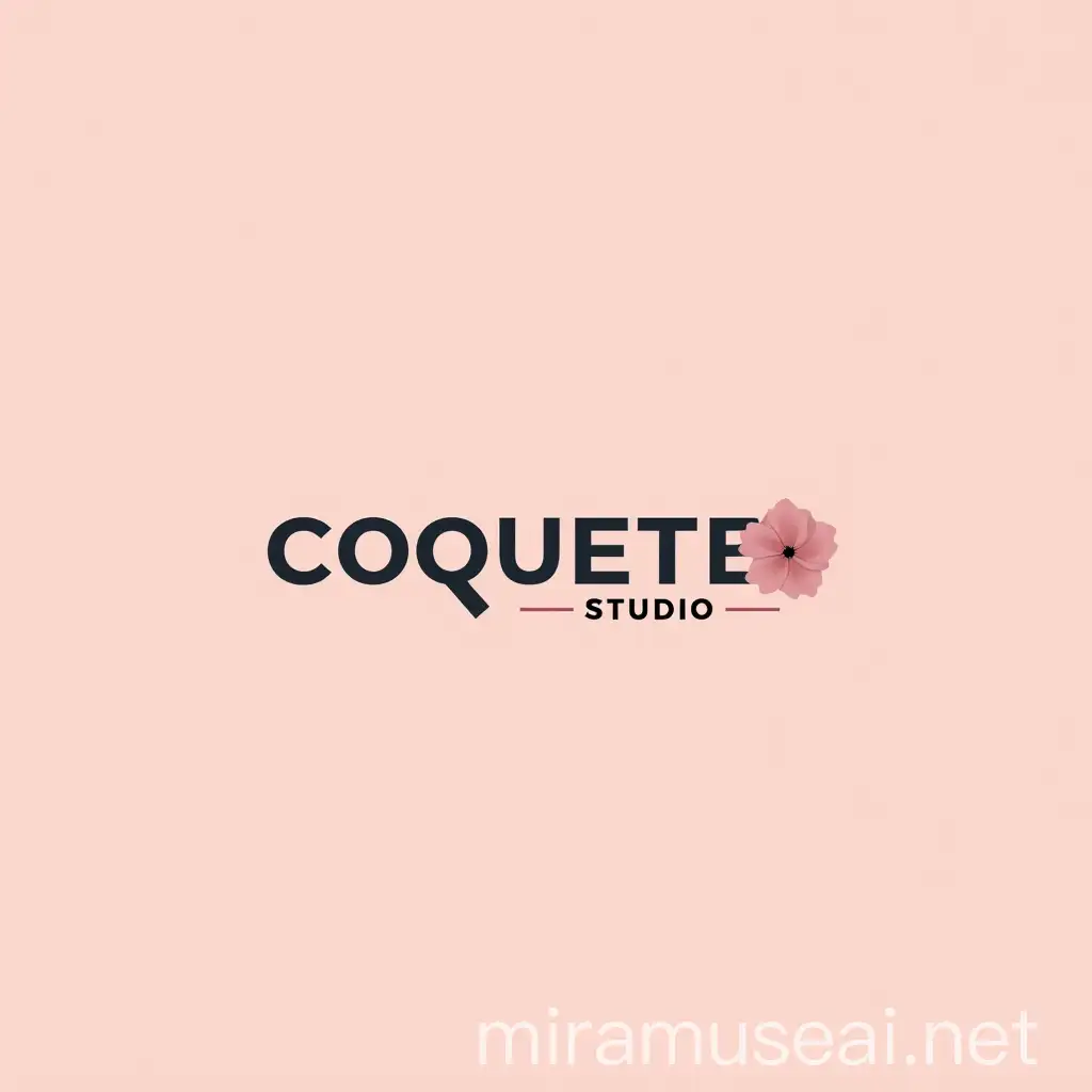 Modern Coquette Studio Logo on a Pink Background