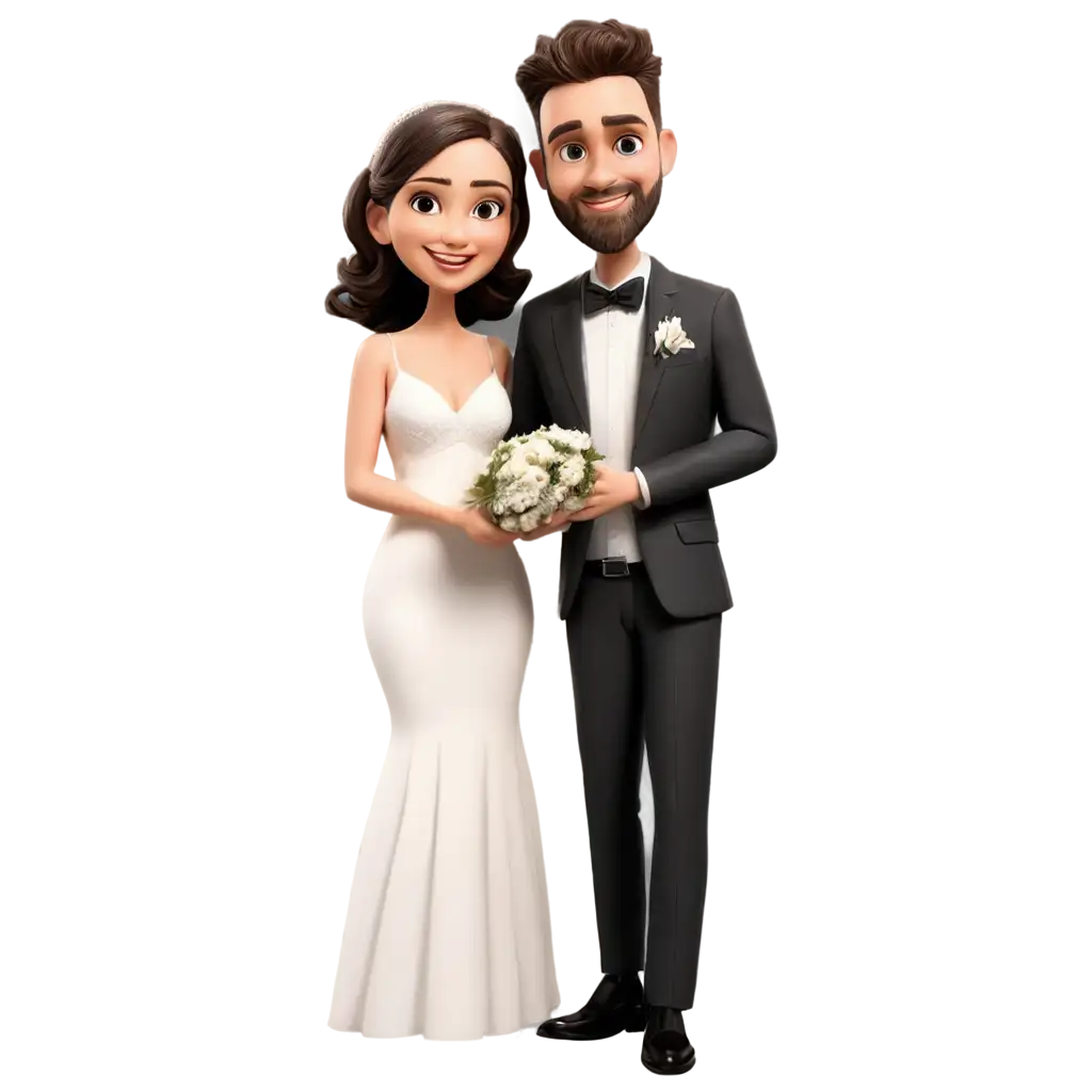 HighQuality-Christian-Wedding-Caricature-PNG-for-Memorable-Celebrations