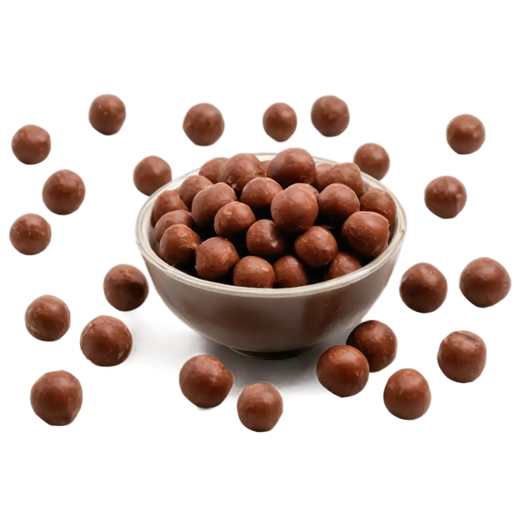 Chocolate-Coated-Foxnuts-in-a-Bowl-PNG-Image-for-HighQuality-Visuals