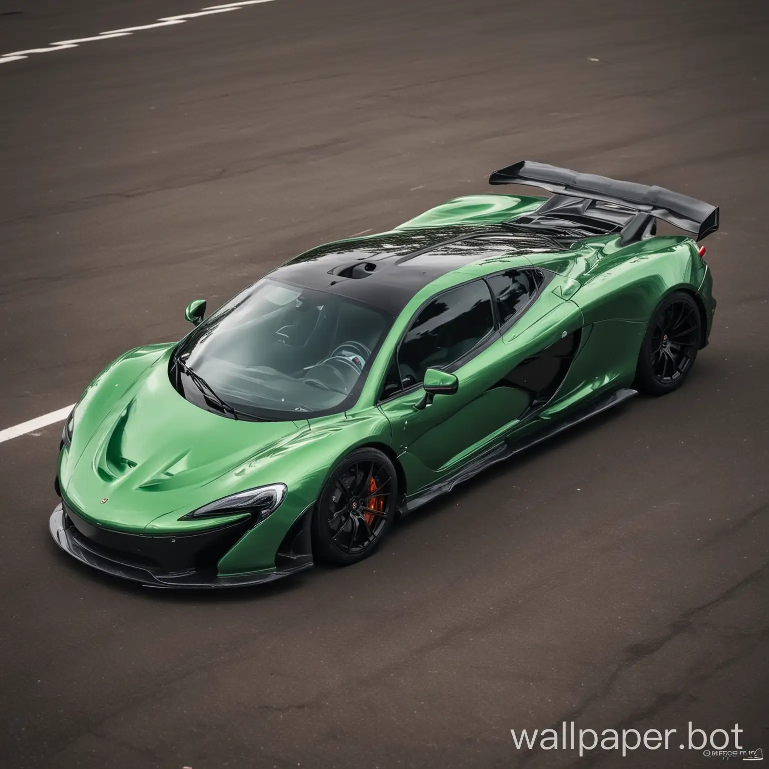 green mclaren P1 