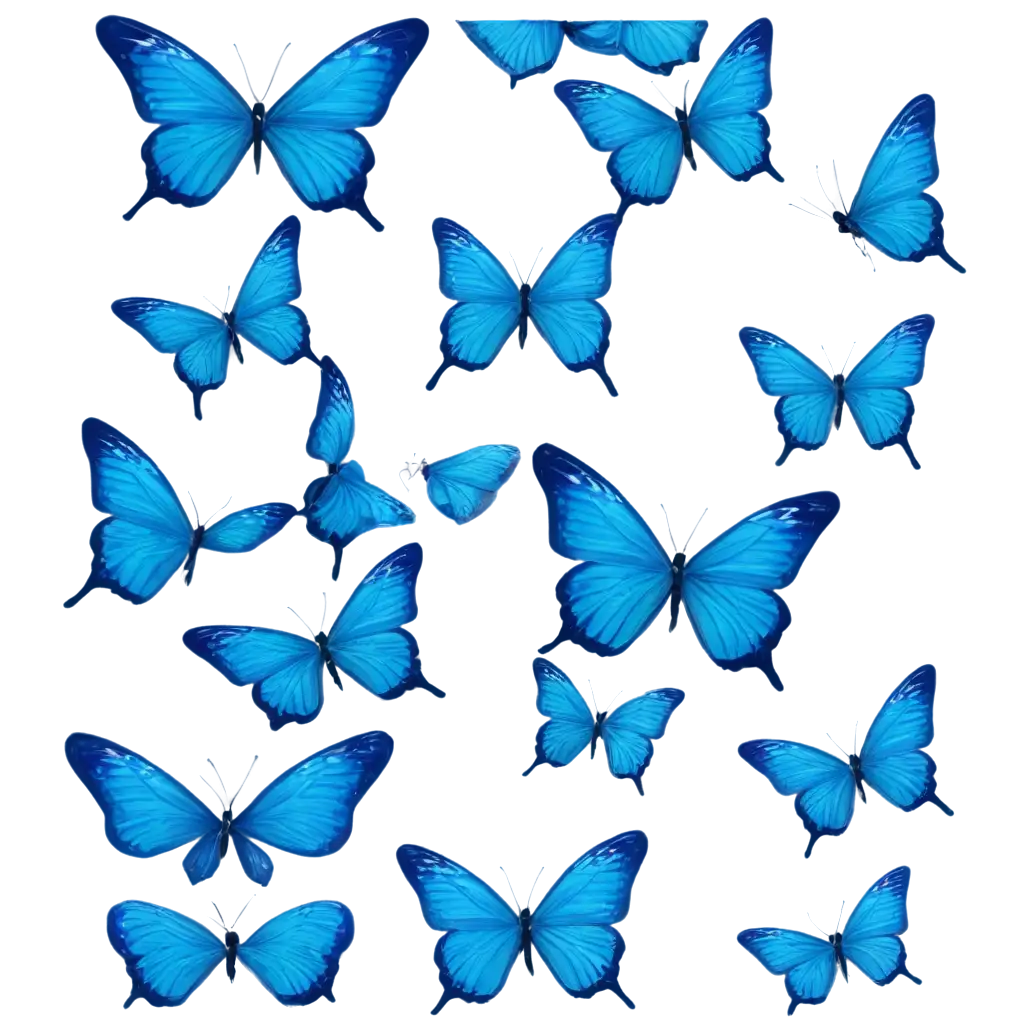 blue butterflys