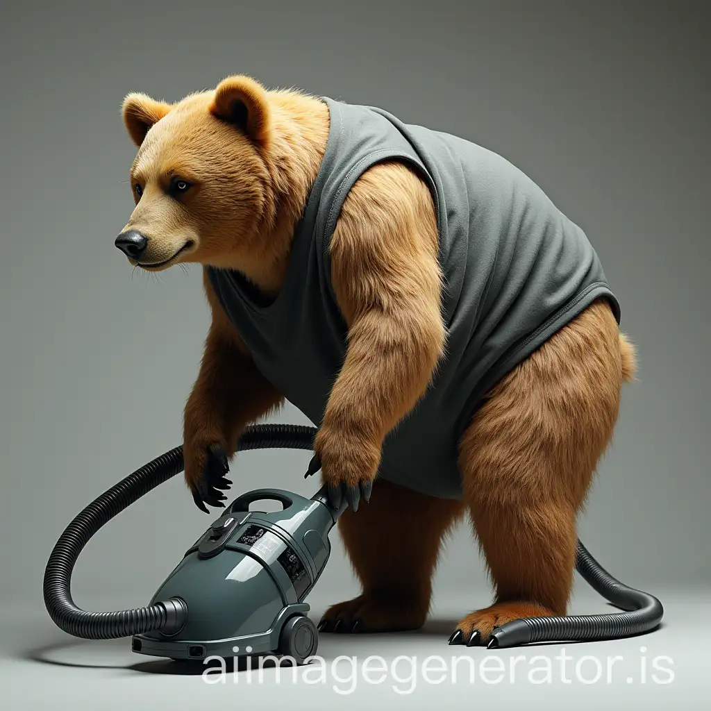 Realistic-Bear-Merged-with-Vacuum-Cleaner-Design