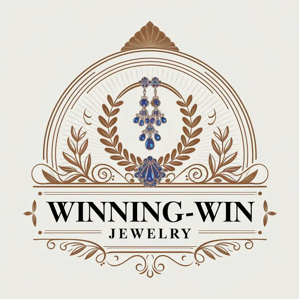 a vector logo design,with the text "winning-win jewelry", main symbol:jewelry,Moderate,clear background