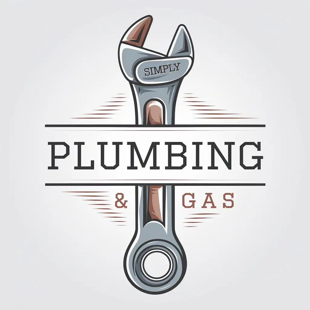 LOGO Design for Simply Plumbing Gas Modern Minimalist with Vintage Flair