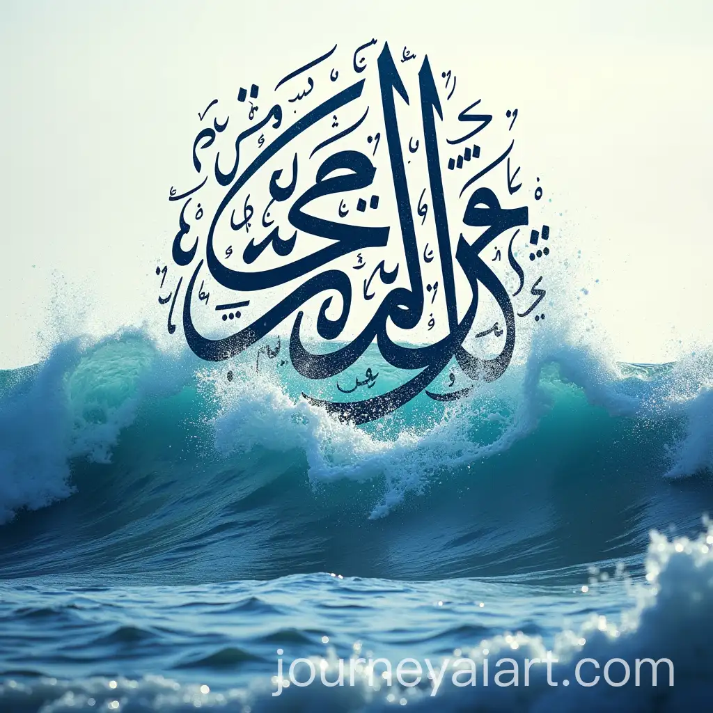 Ocean-Waves-with-Islamic-Calligraphy-There-is-No-God-but-Allah-Muhammad-is-the-Messenger-of-God