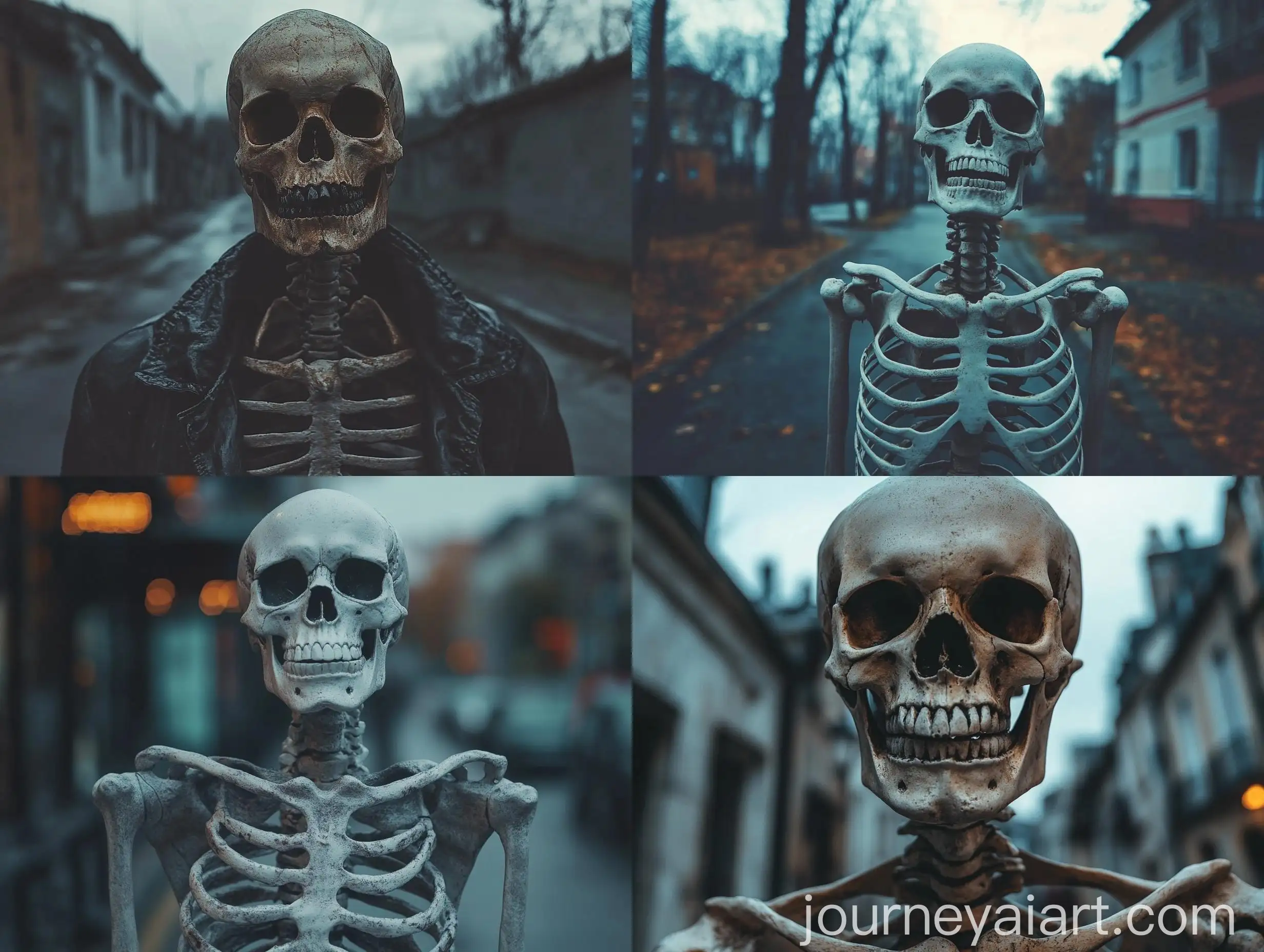 Skeletal-Figure-Posing-in-Cold-Muted-Urban-Street-Scene