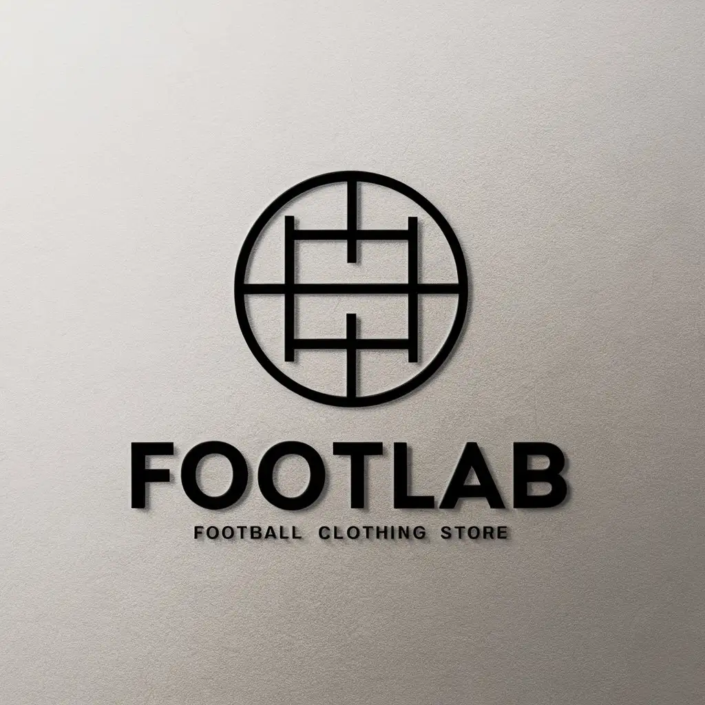 LOGO Design For Footlab Minimalistic Football Field Theme