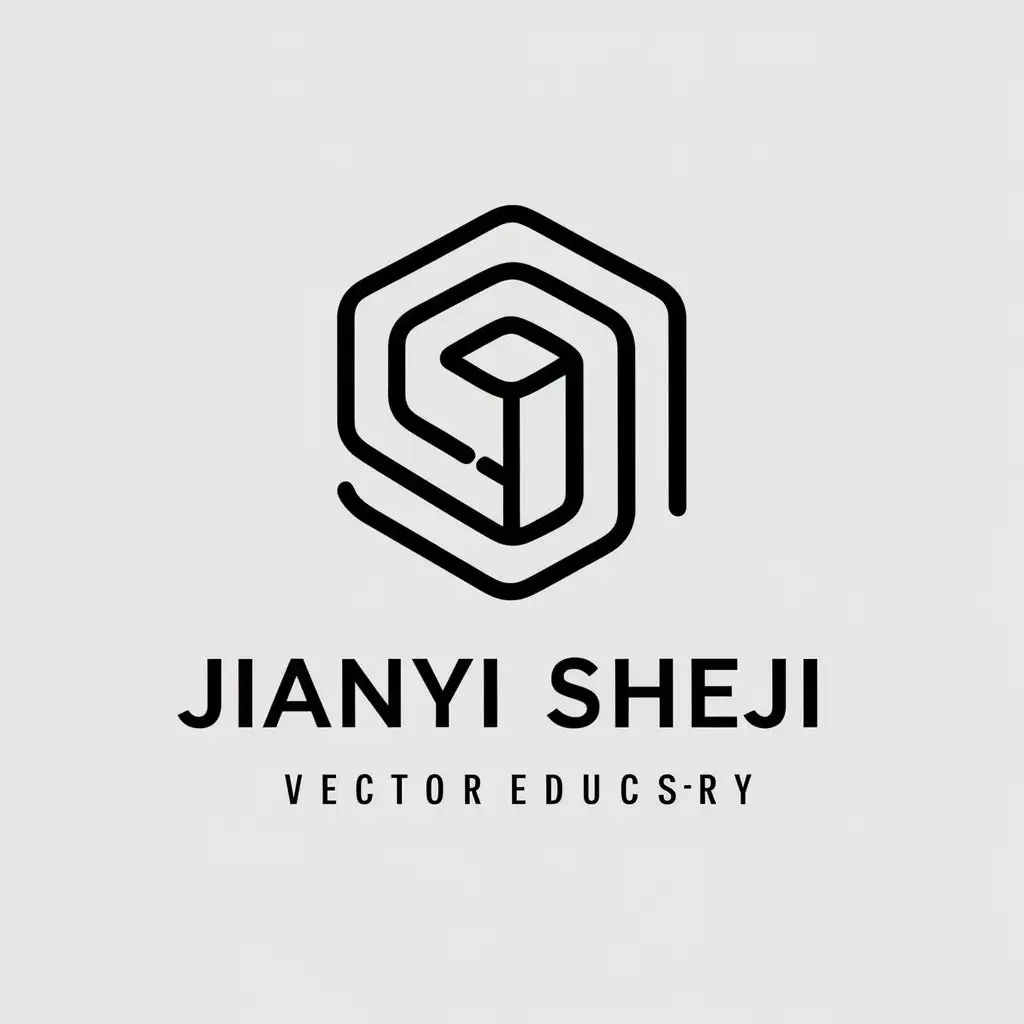 LOGO-Design-For-Jianyi-Sheji-Educational-Vector-Logo-with-Device-Symbol