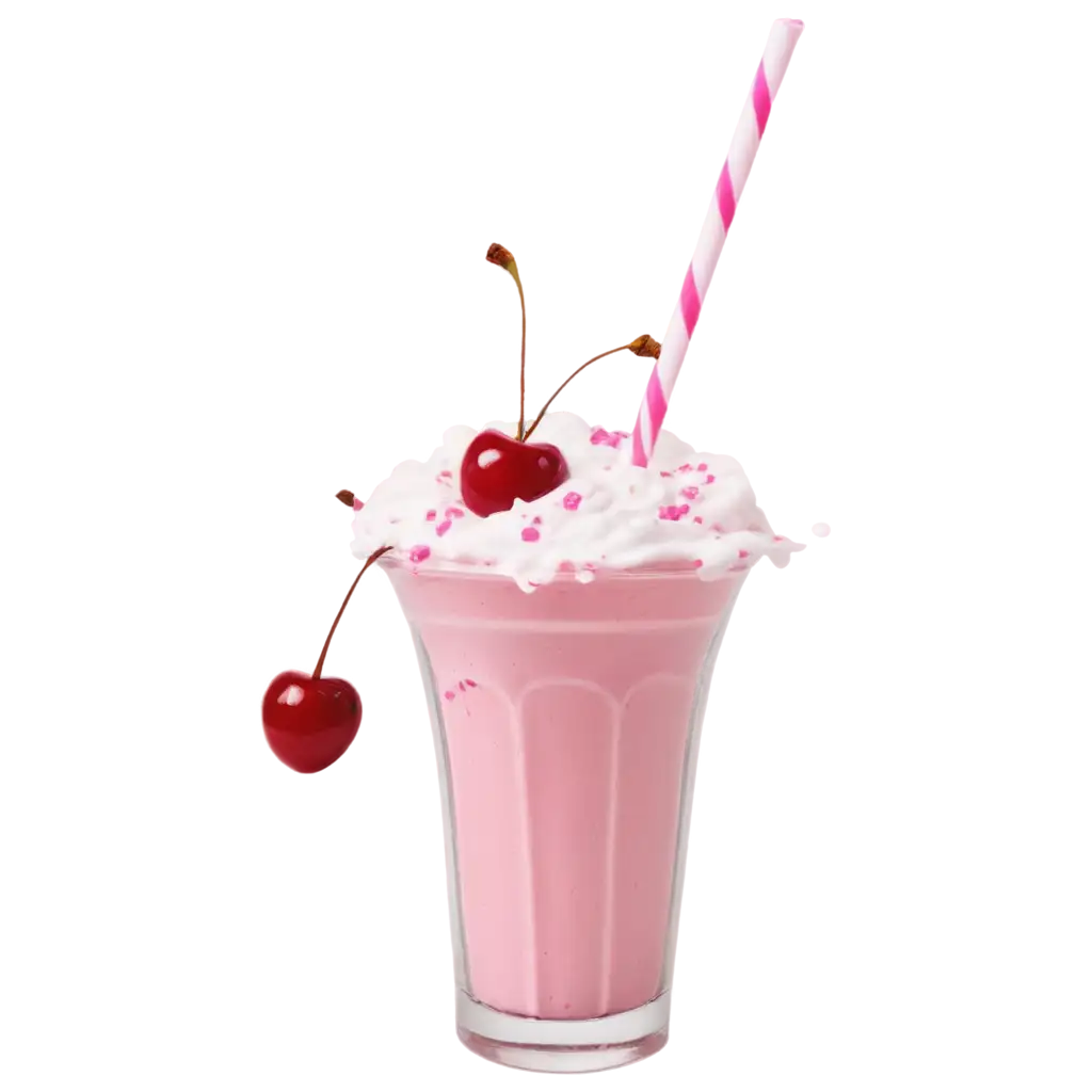 HighQuality-PNG-Image-Cherries-Splashing-into-Milkshake