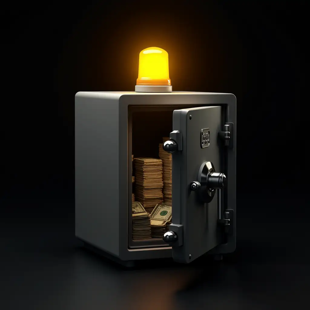 Secure-Emergency-Savings-in-Glowing-Safe