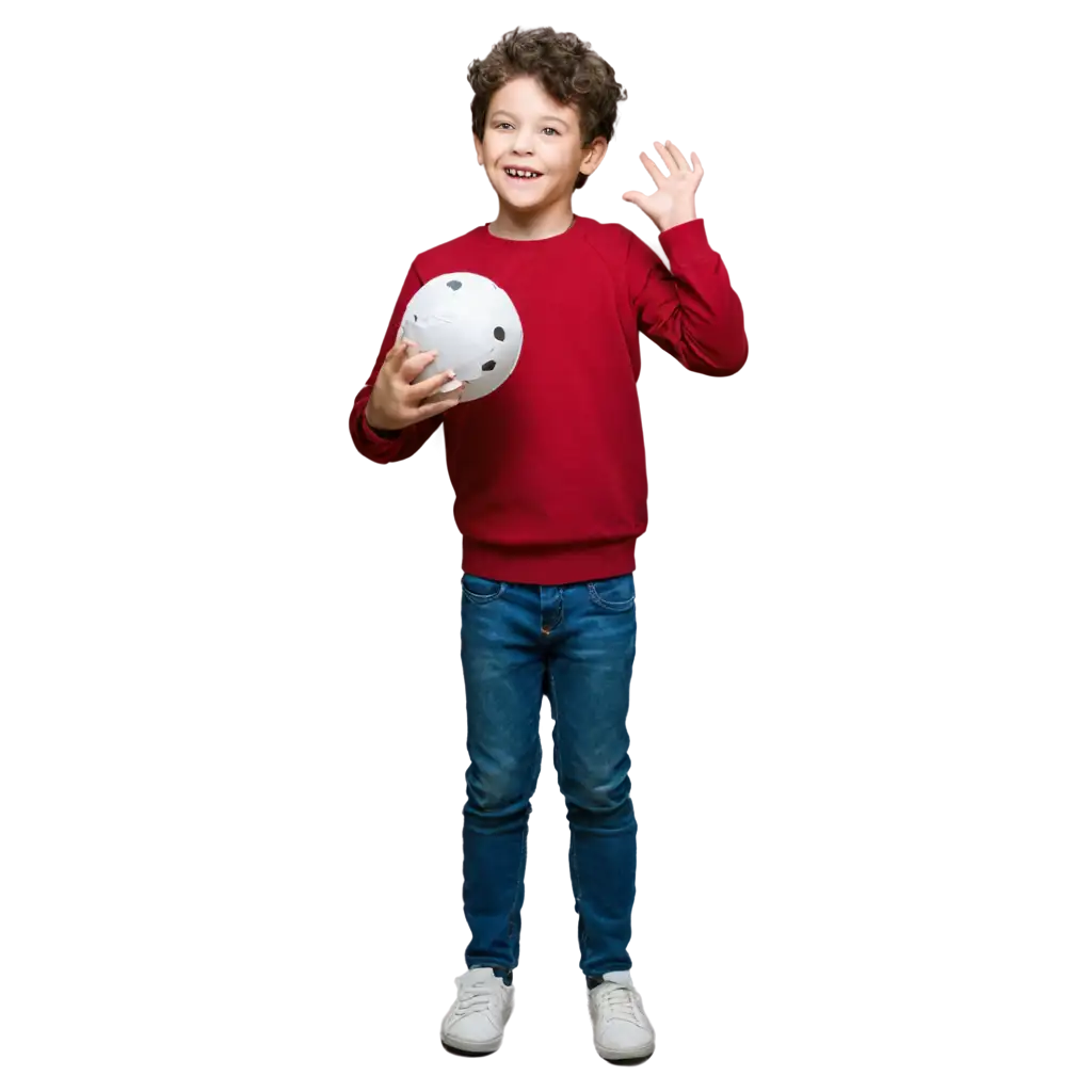 child playing paper ball and laughing