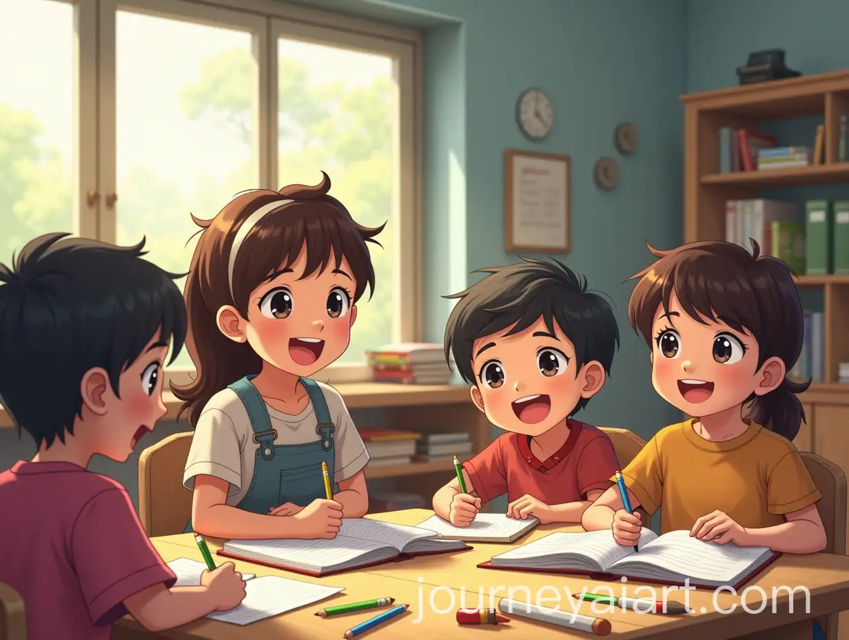 Joyful-Children-Learning-in-Classroom-with-Teacher-and-Books