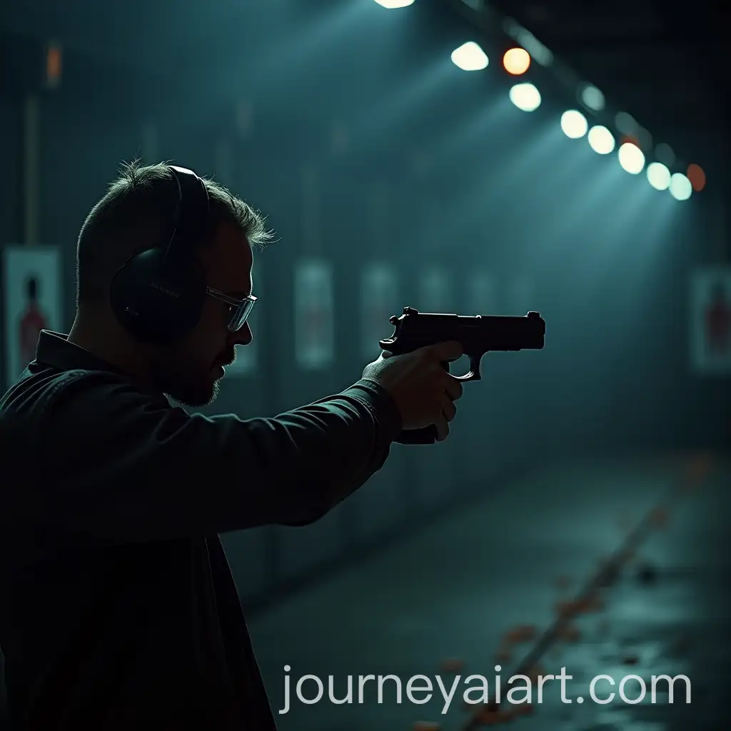 Skilled-Shooter-at-Modern-Indoor-Shooting-Range-in-Dramatic-Lighting
