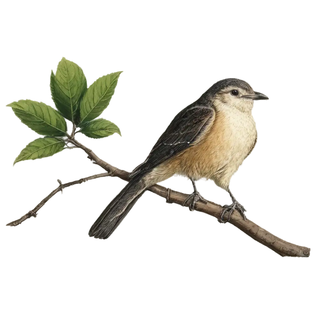 Beautiful-PNG-Image-of-a-Bird-Perching-on-a-Tree-Branch-Enhance-Your-Content-with-Clarity