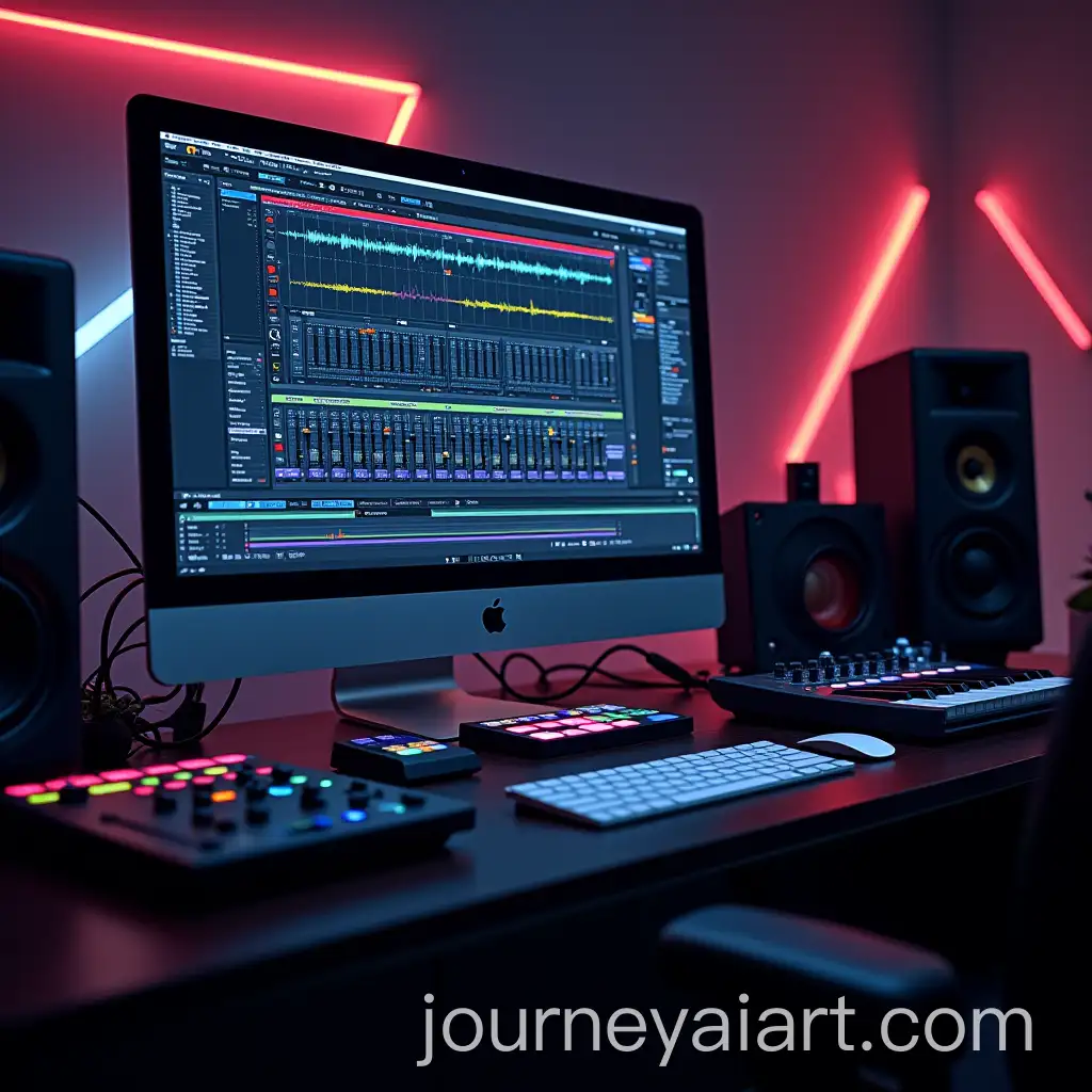 Futuristic-Digital-Music-Production-Studio-with-Virtual-Instruments-and-Neon-Lights