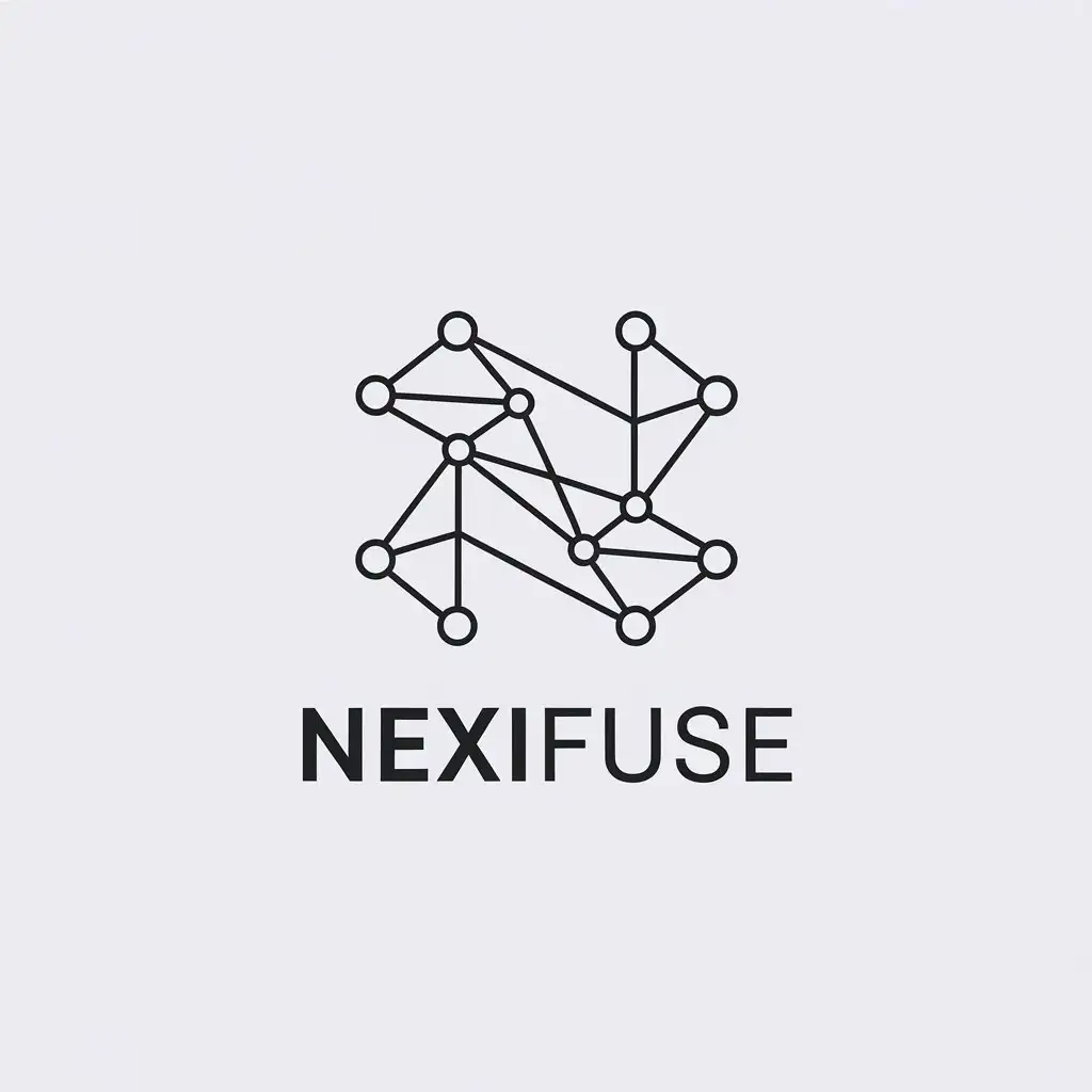 LOGO Design for Nexifuse Minimalistic Vector with Connections Symbol for Technology Industry