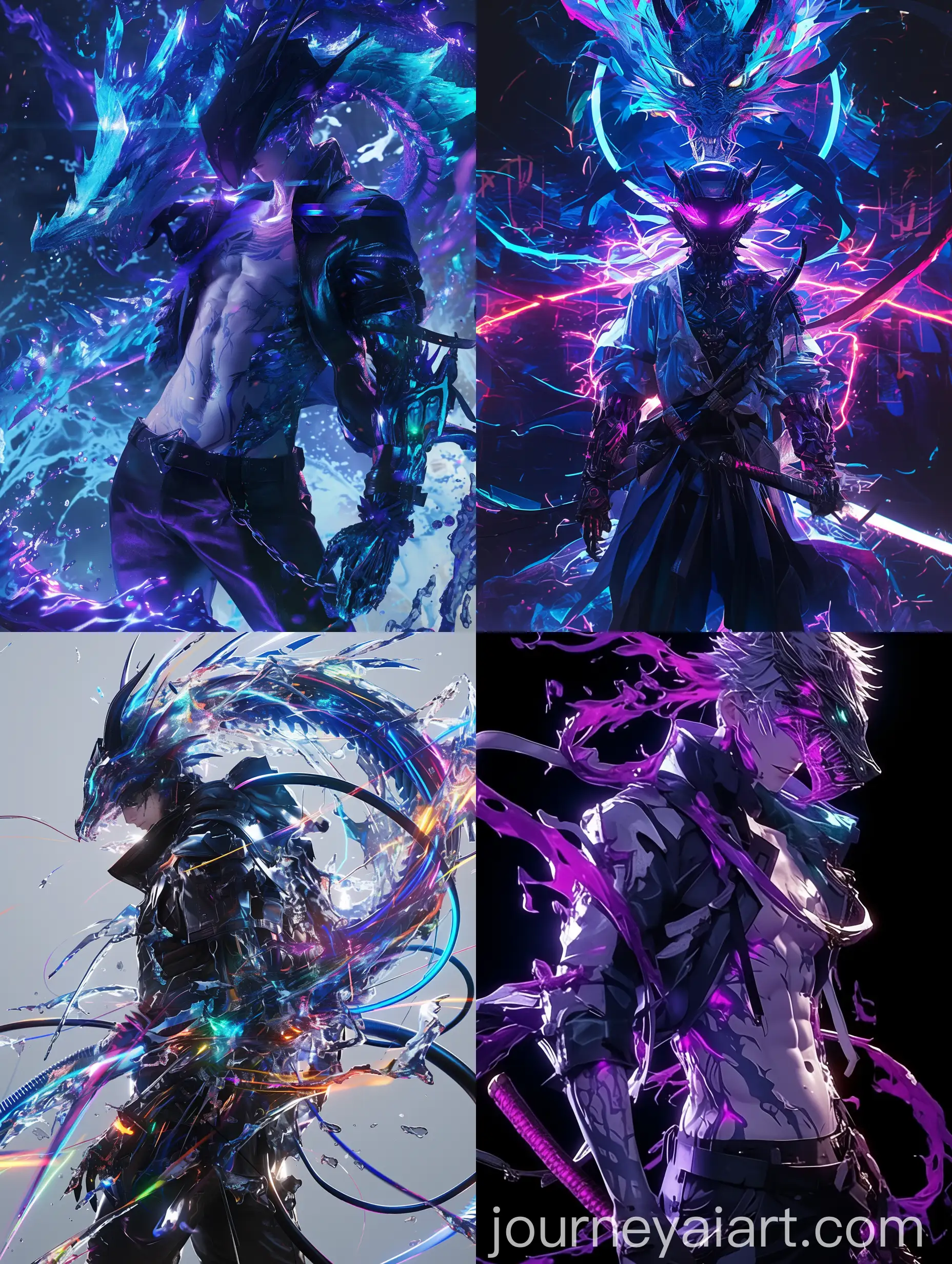 AnimeStyle-Dragon-Transformation-with-Vibrant-Neon-Lines