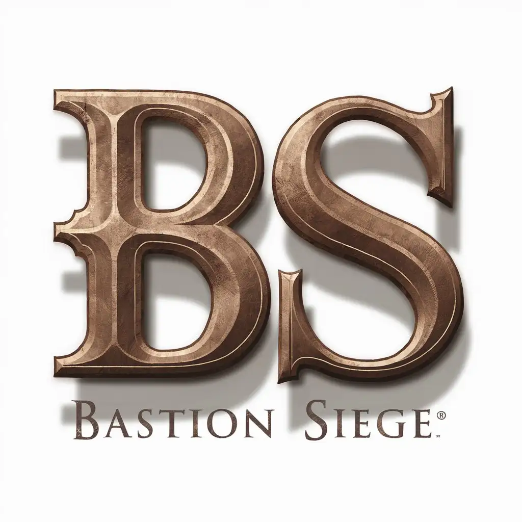 a logo design,with the text "Bastion Siege", main symbol:Two large letters B and S in a medieval style,Moderate,be used in Entertainment industry,clear background