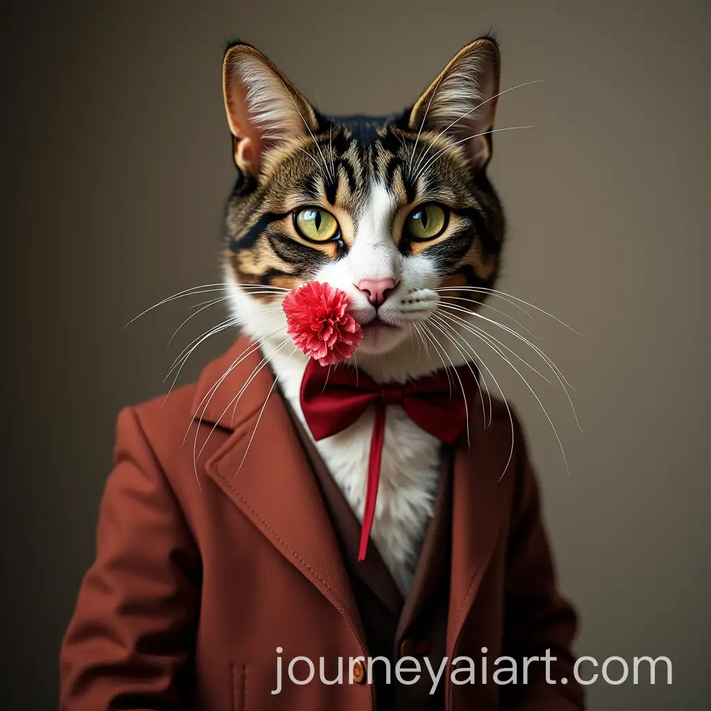Snazzy-Dressed-Cat-as-Chulapo-with-Carnation