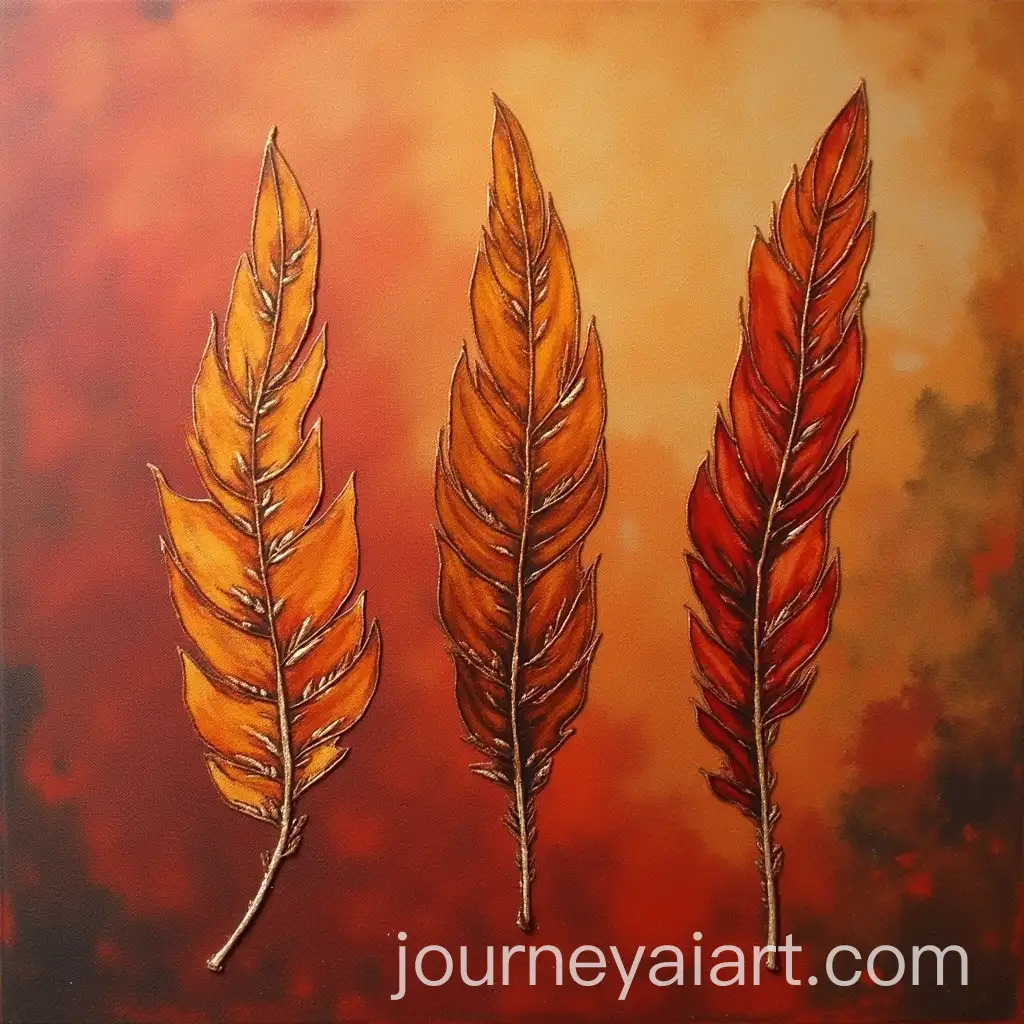 Abstract-Feather-Patterns-with-Textures-in-Rust-and-Red-Color-Palette
