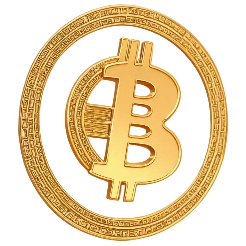 make a bitcoin logo in 3d