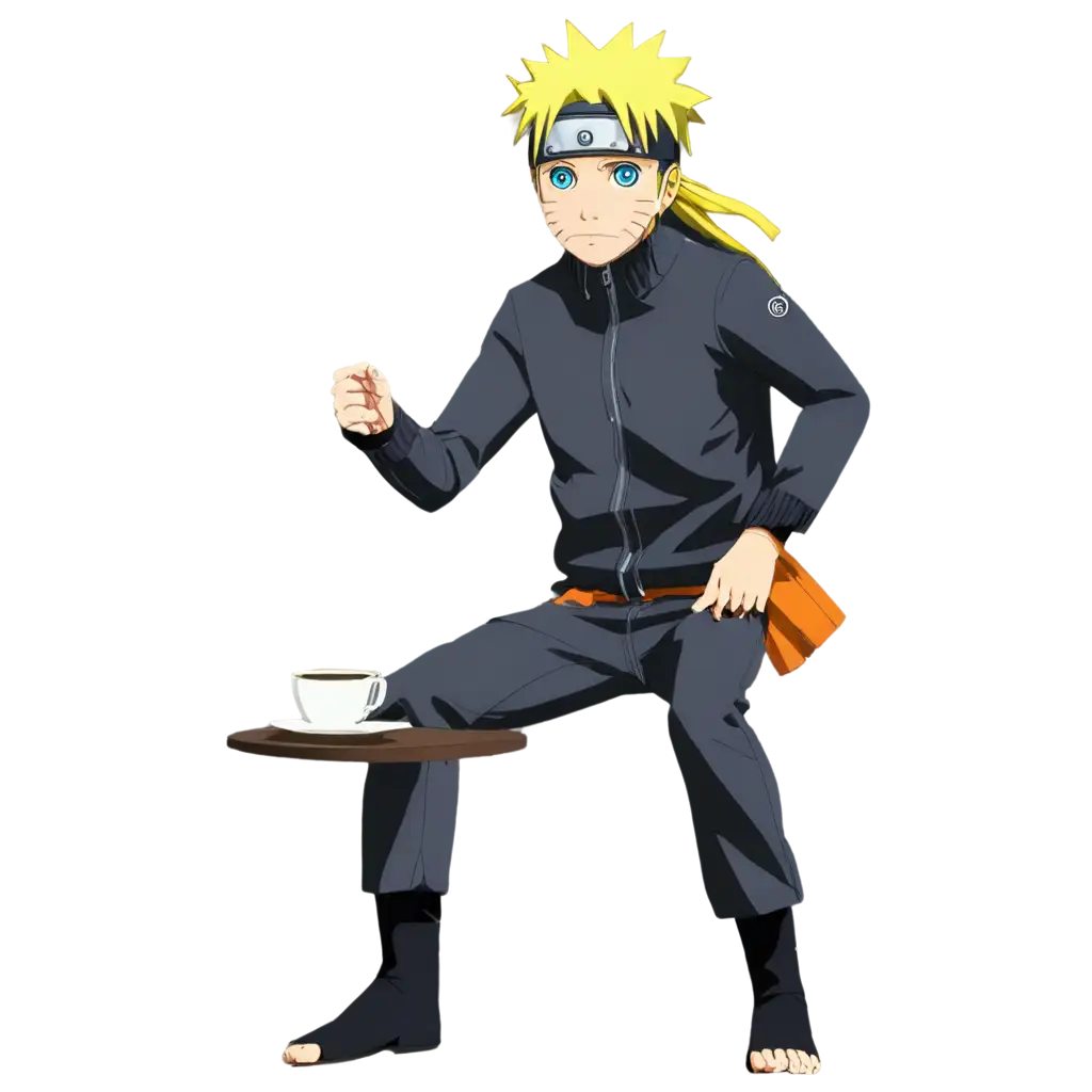 Naruto in coffe shop