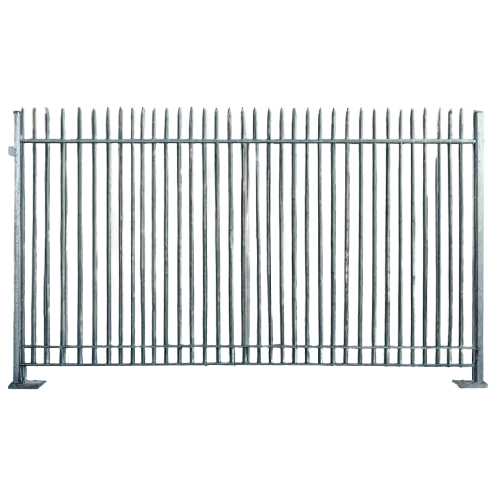 metal highway fence front view