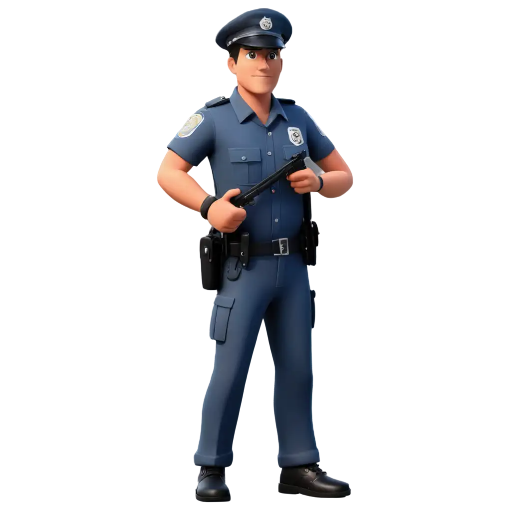 Standing-Police-Man-Cartoon-PNG-HighQuality-Transparent-Image-for-Versatile-Uses