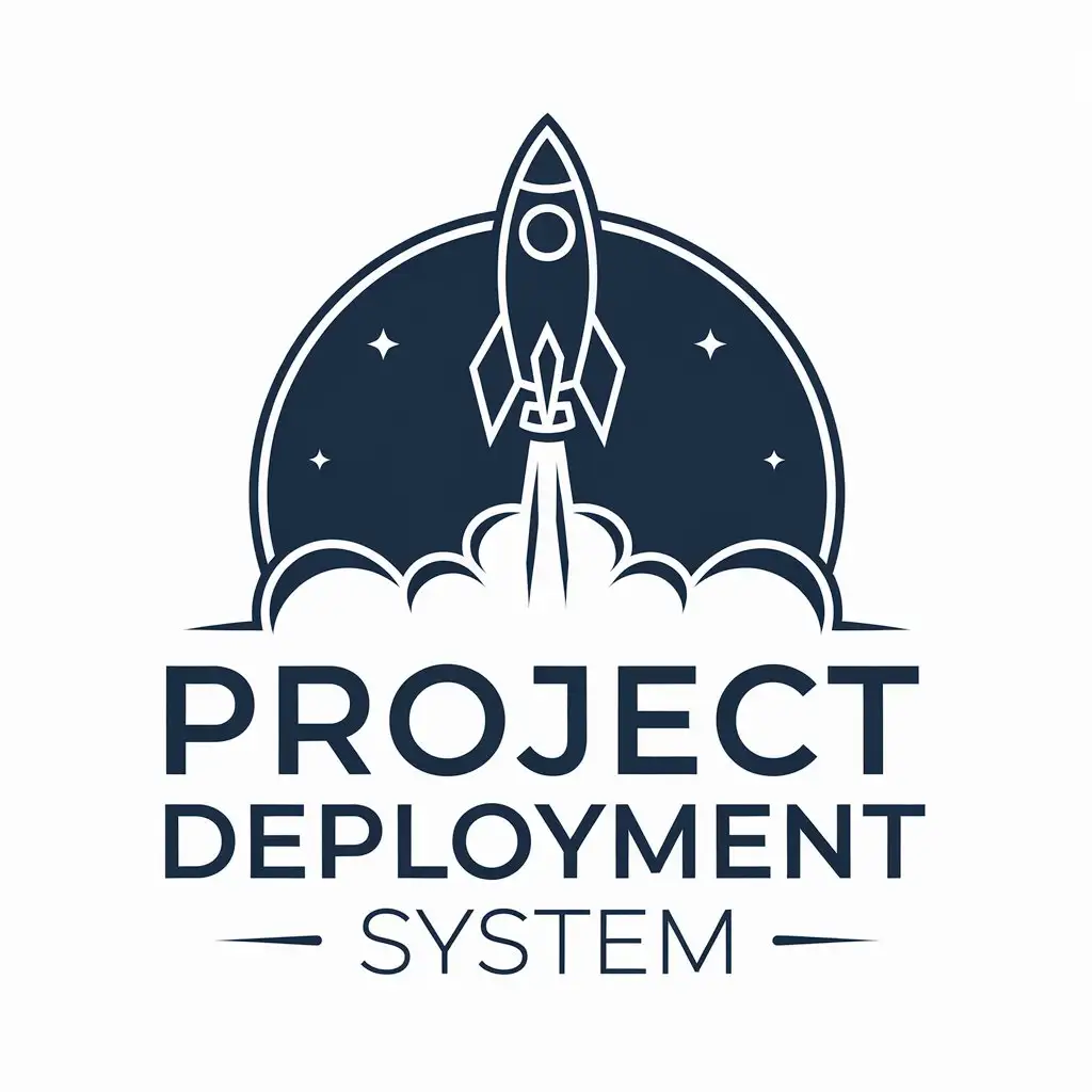 LOGO Design for Project Deployment System Vector Rocket Symbol in Technology Industry with Clear Background