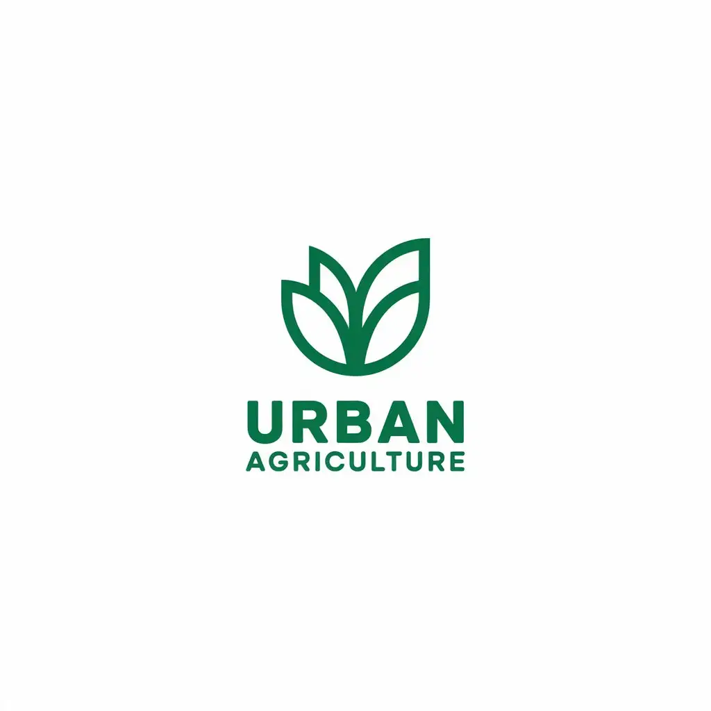 a vector logo design,with the text "Urban Agriculture", main symbol:a vector logo design,with the text 'Madre', main symbol:hojas, Moderate with the letter M integrated, be used in Education industry, clear background,Minimalistic,clear background