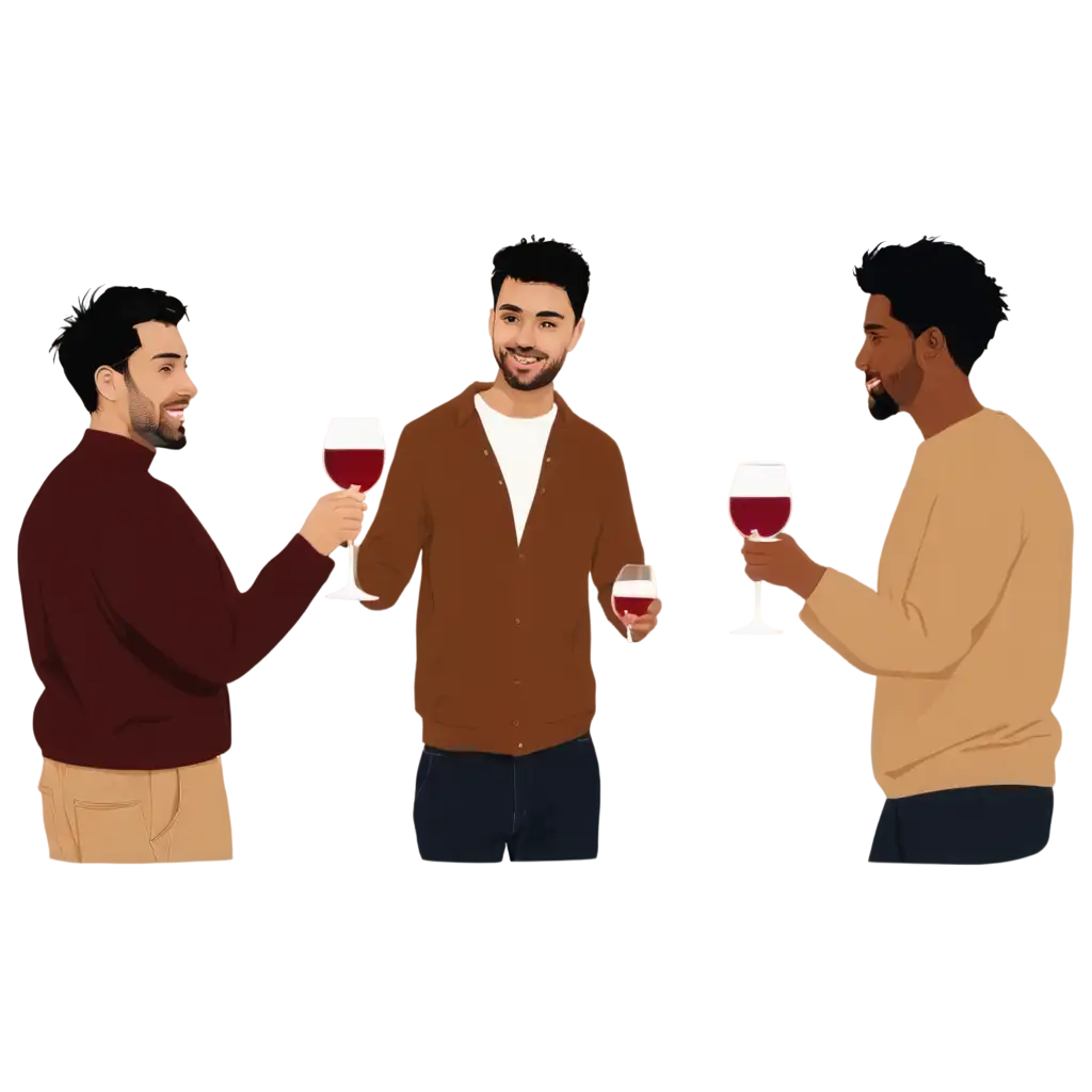 Four-Men-Friends-Toasting-with-Wine-Glasses-PNG-HighQuality-Image-for-Celebrations-and-Gatherings