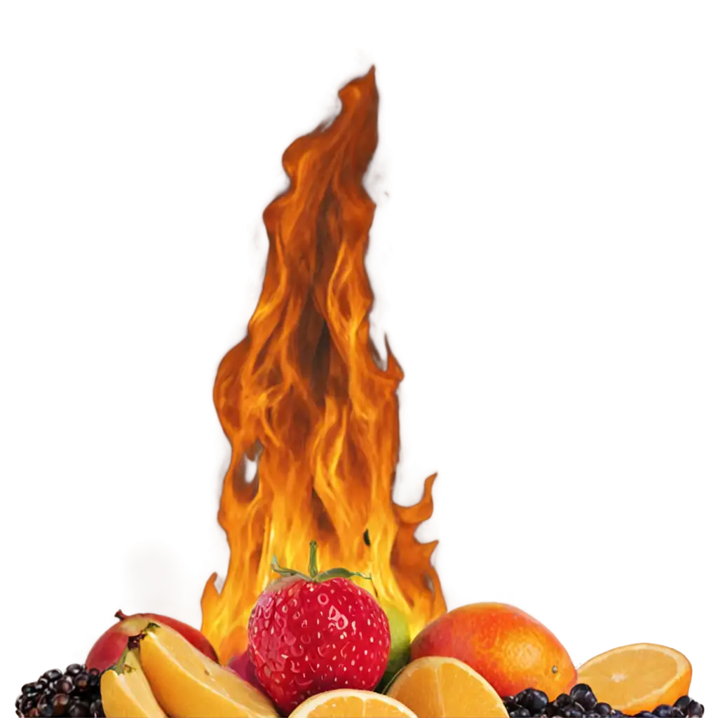 FAI-Art-Prompt-Analysisruits-on-Fire-PNG-Image-Vivid-and-HighQuality-Visual-for-Your-Creative-Projects