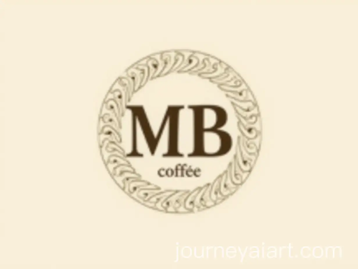Minimalistic-Logo-Design-for-MB-Coffee-Caf-with-Round-Frame-and-Coffee-Grains
