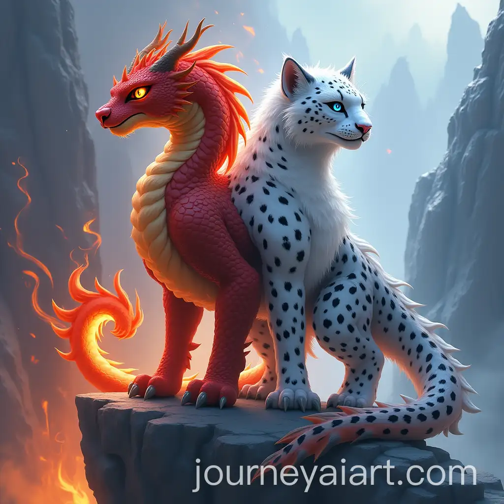 Hybrid-Anthropomorphic-Dragon-and-Snow-Leopard-on-Cliff-Edge