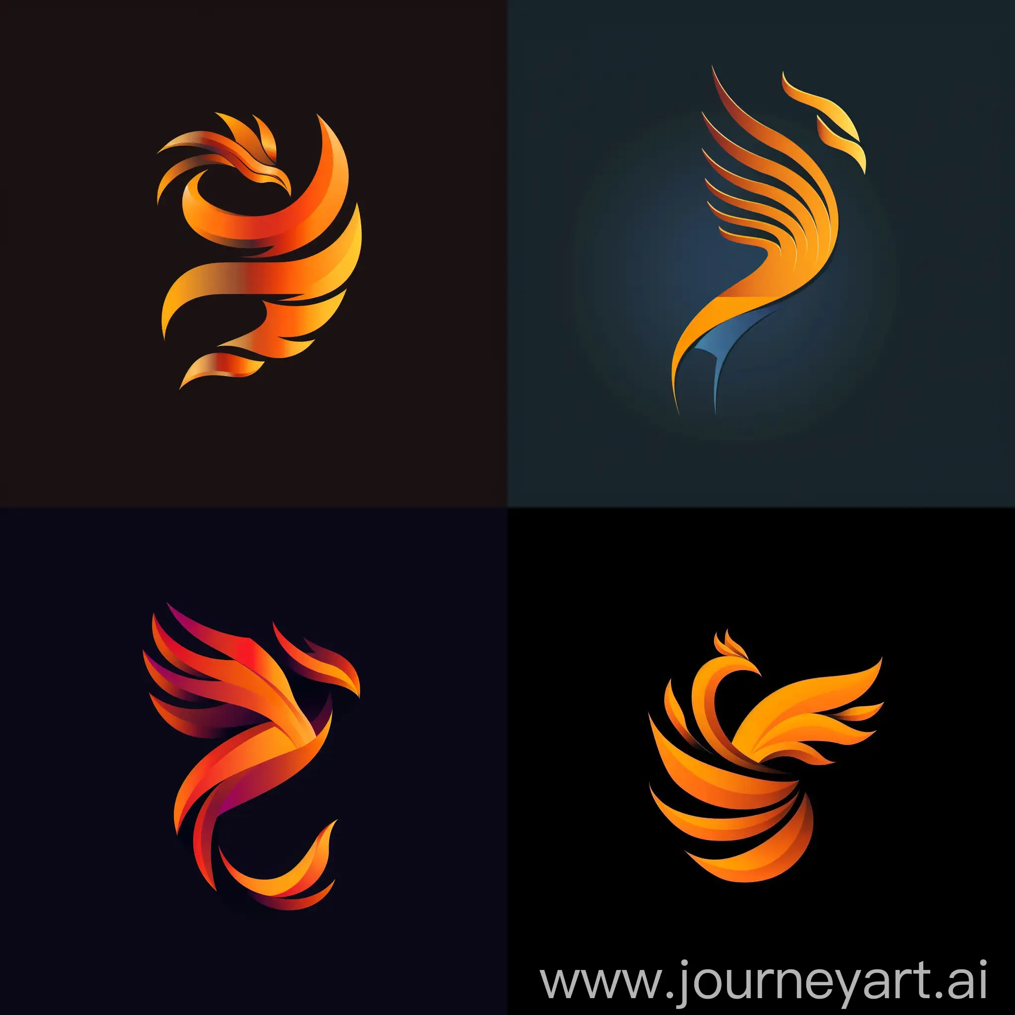 Minimalist-Phoenix-Logo-Forming-Letter-F