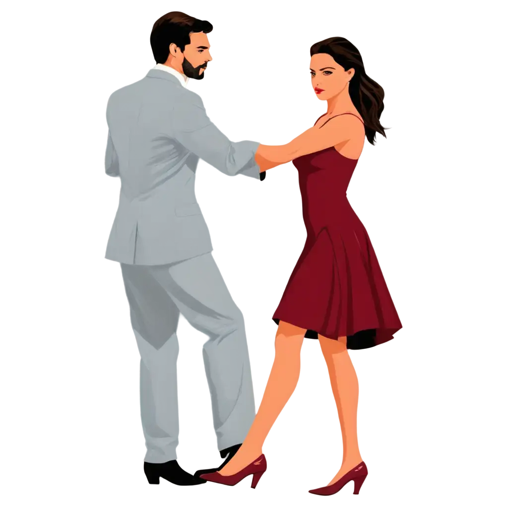 Create-PNG-Image-Tango-Dancing-Couple-in-Silver-and-Marsala-Attire